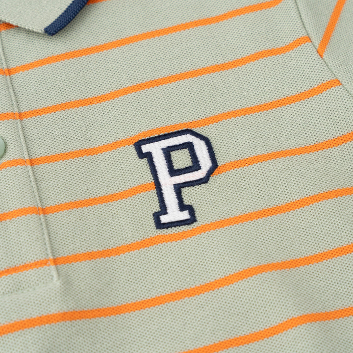 Forest Fire Stripe Short Sleeve Polo