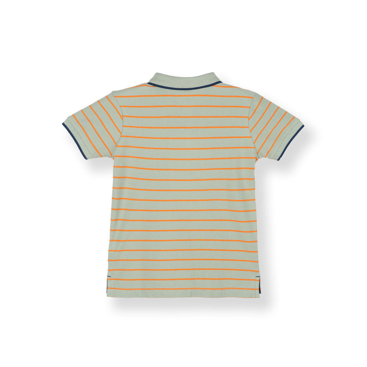 Forest Fire Stripe Short Sleeve Polo