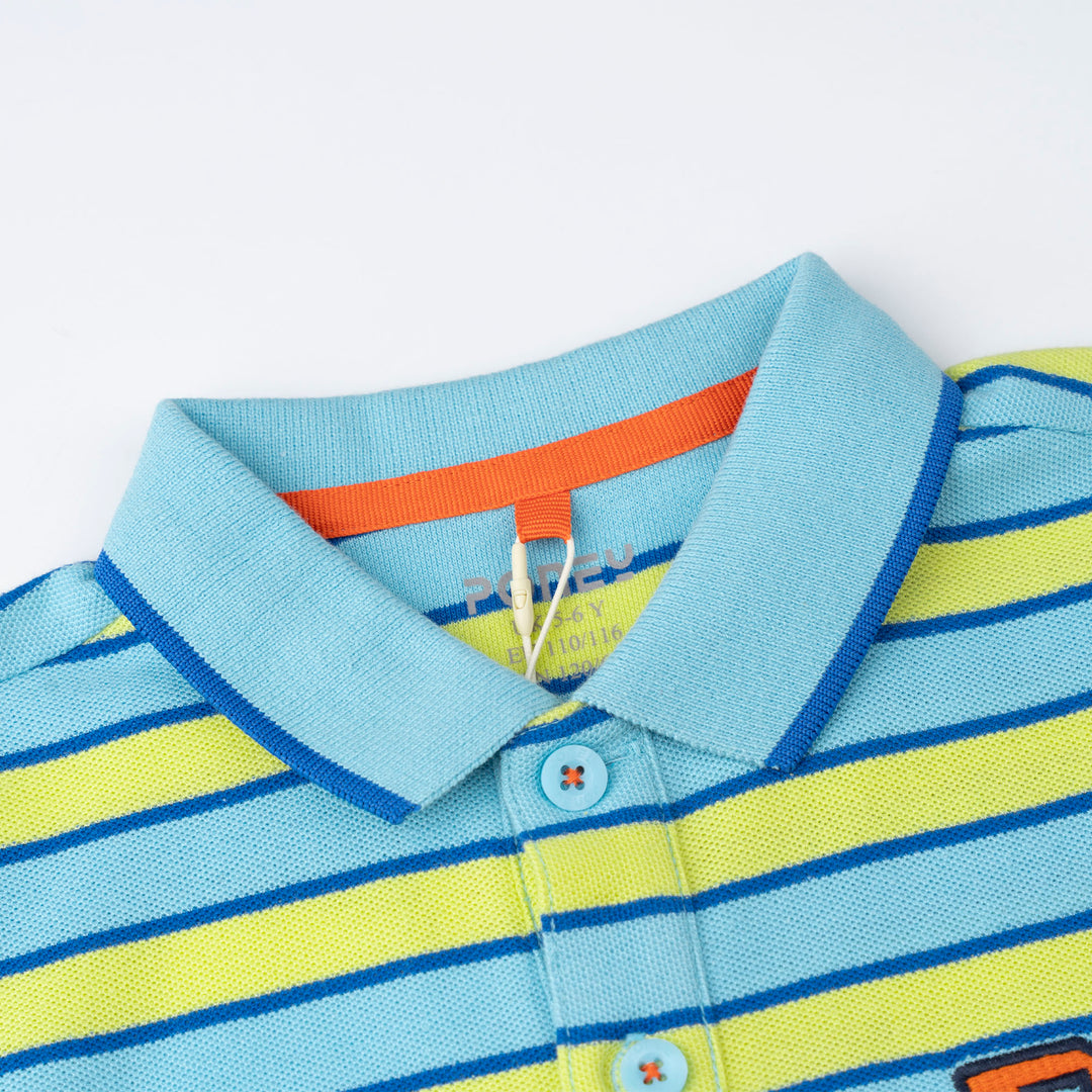 Cool Surf Stripe Short Sleeve Polo
