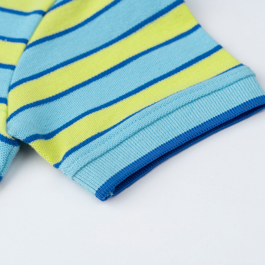 Cool Surf Stripe Short Sleeve Polo