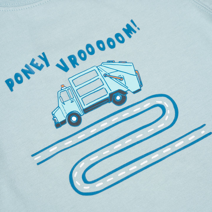 Poney Baby Boys Vroom Blue Tee