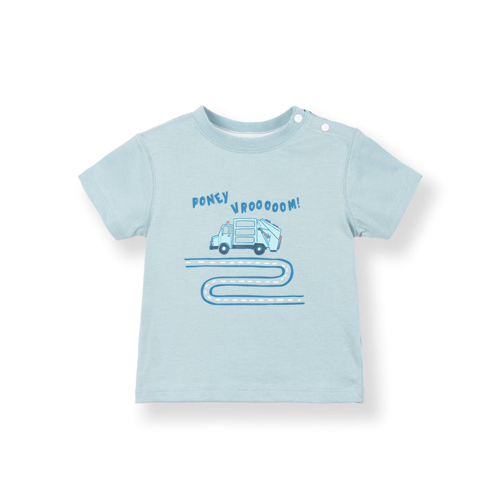 Poney Baby Boys Vroom Blue Tee