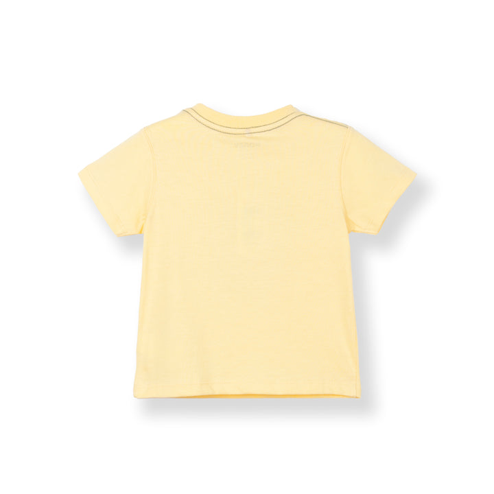 Poney Baby Boys Dino Adventure Yellow Short Sleeve Tee