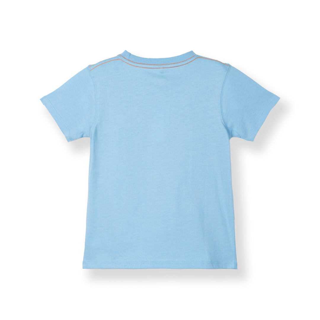 Poney Boys Light Blue Roaring Dino Trio Short Sleeve Tee