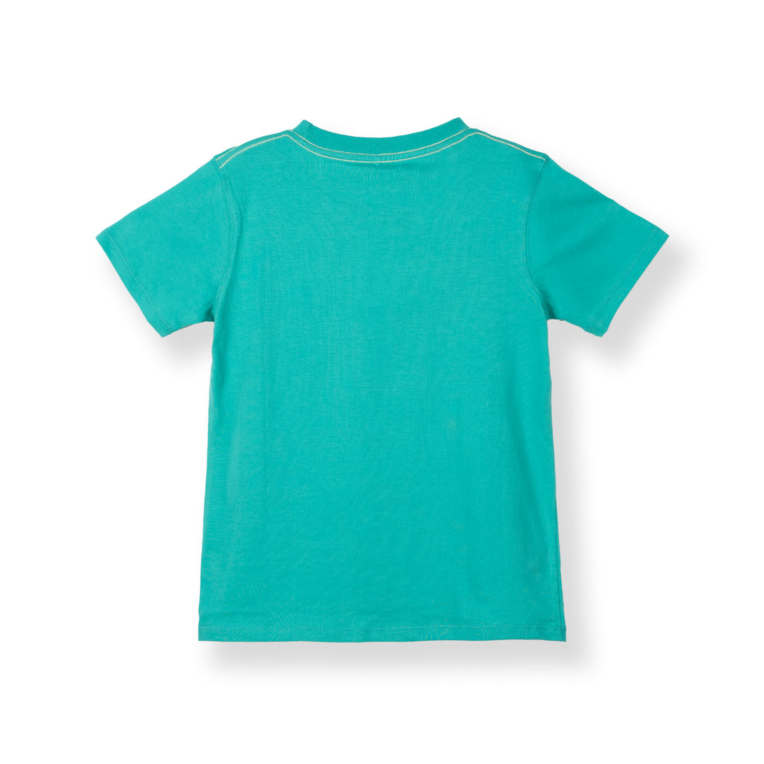 Poney Boys Green Dino Fossil Short Sleeve Tee