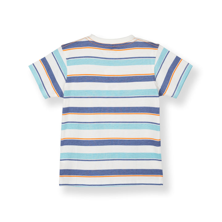Poney Boys White Stripes in Style Short Sleeve Tee 2250030