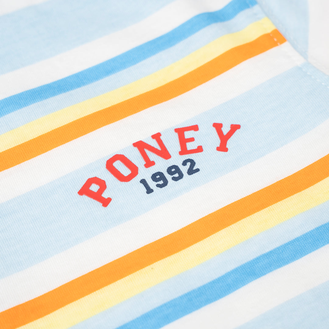 Poney Boys Light Blue Stripes in Style Short Sleeve Tee 2250031