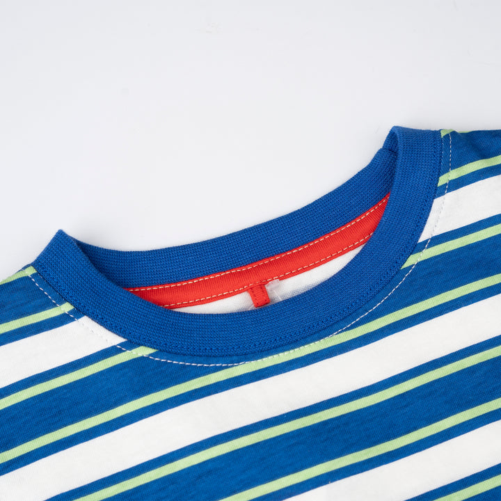 Poney Boys Blue Stripes in Style Short Sleeve Tee 2250032