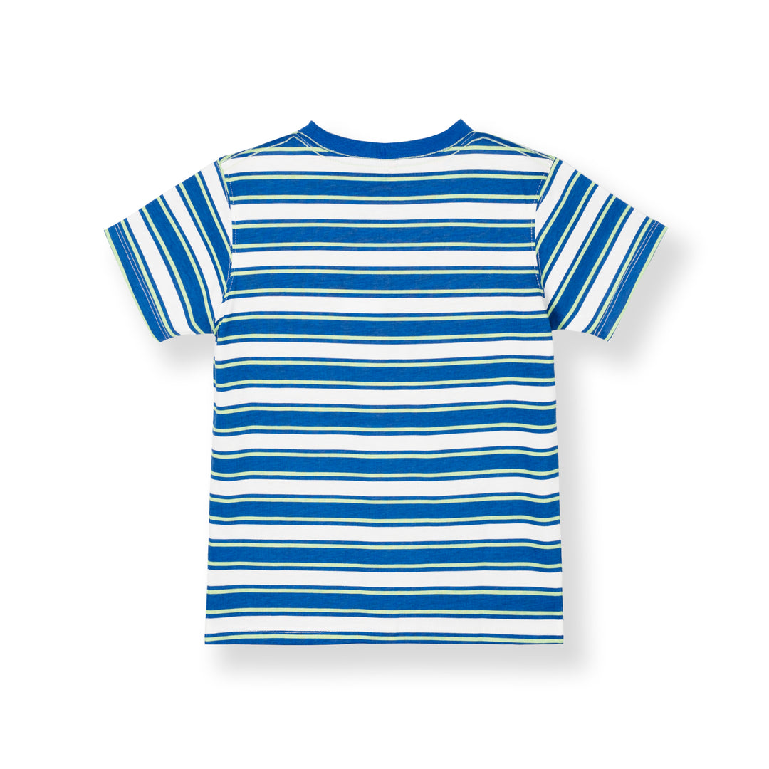 Poney Boys Blue Stripes in Style Short Sleeve Tee 2250032