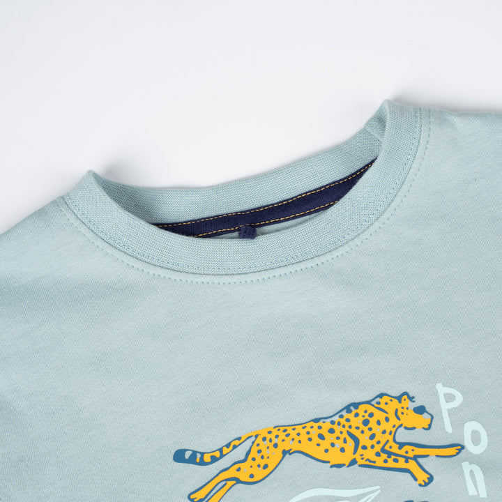 Poney Boys Blue Walk On The Wild Side Short Sleeve Tee