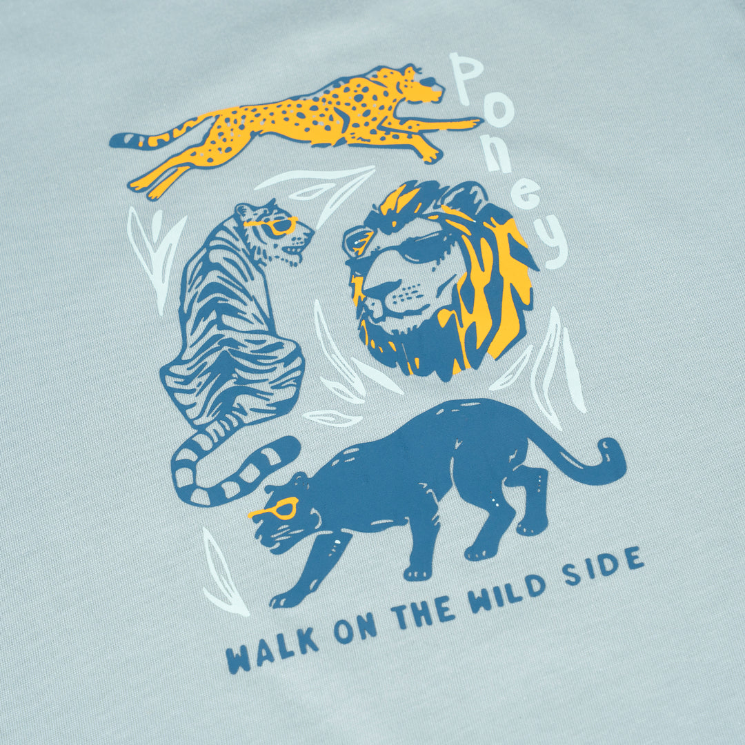 Poney Boys Blue Walk On The Wild Side Short Sleeve Tee