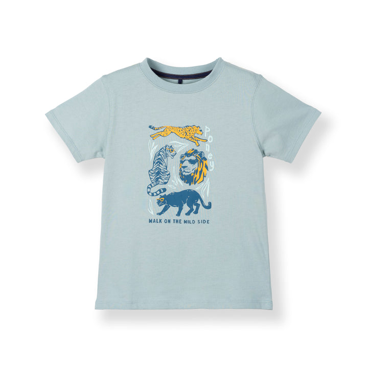 Poney Boys Blue Walk On The Wild Side Short Sleeve Tee