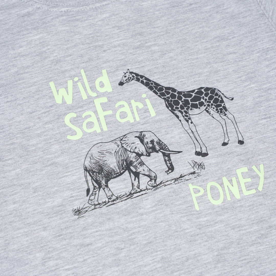 Poney Boys Melange Wild Safari Trip Short Sleeve Tee