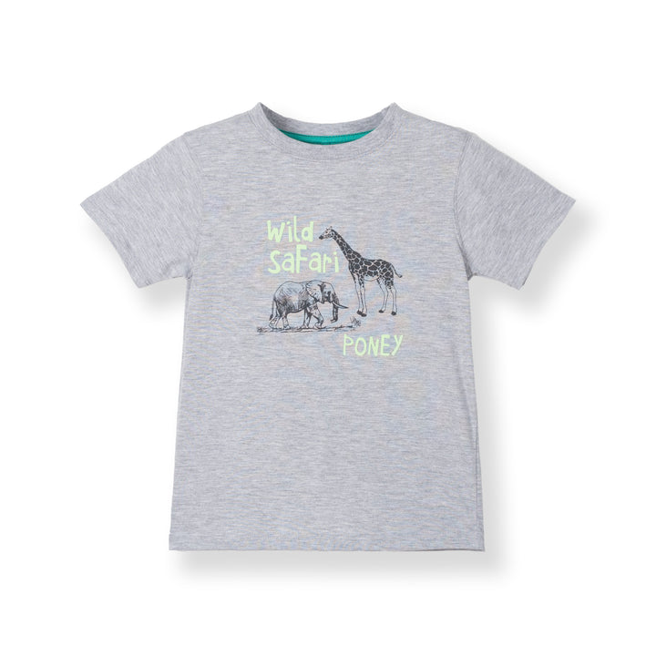 Poney Boys Melange Wild Safari Trip Short Sleeve Tee