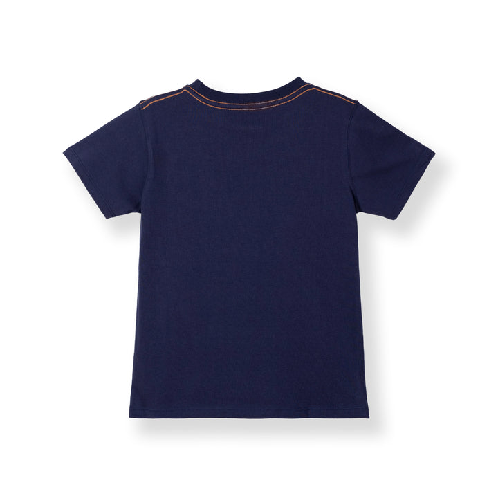 Poney Boys Navy Mountain Explorer Short Sleeve Tee