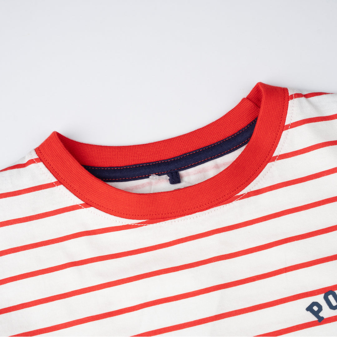 Poney Boys Red Stripes in Style Short Sleeve Tee 2250037