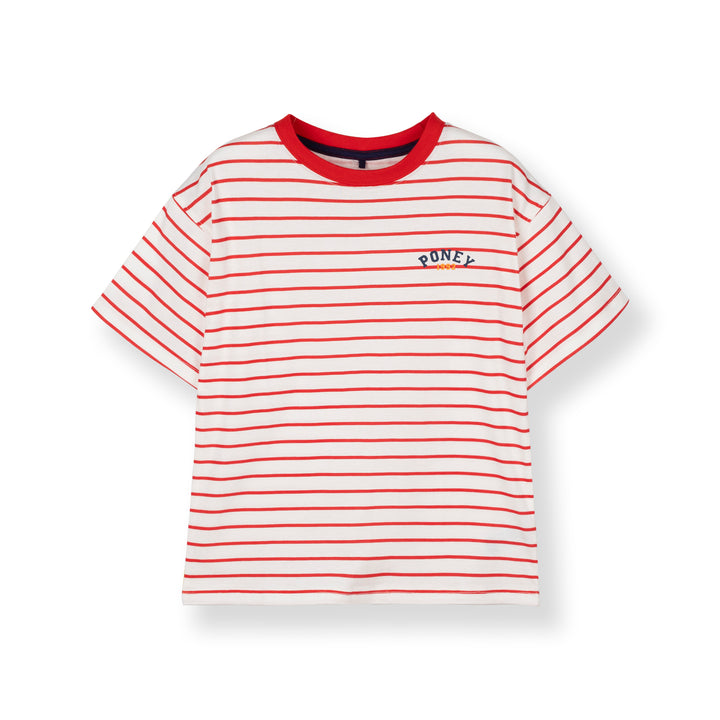 Poney Boys Red Stripes in Style Short Sleeve Tee 2250037