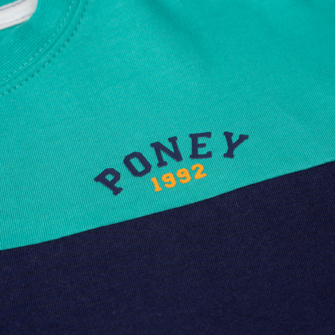 Poney Boys Green Stripes in Style Short Sleeve Tee 2250038