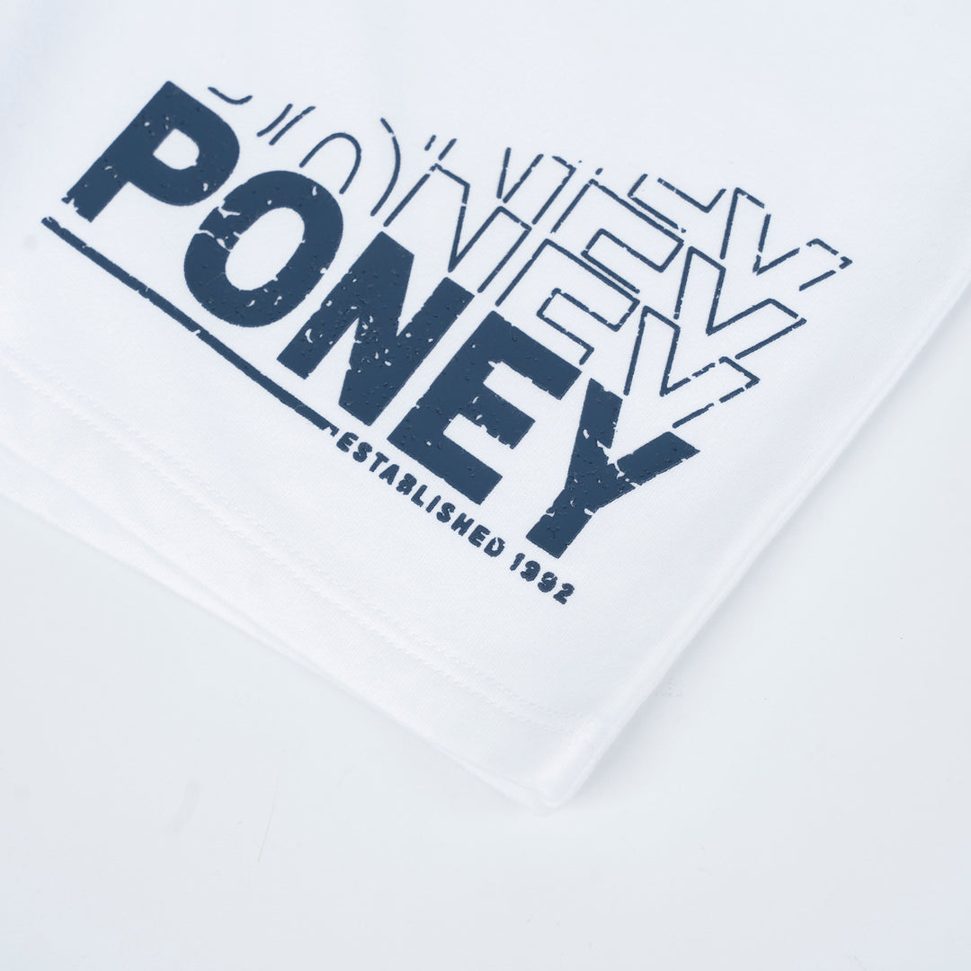 Poney Boys Chill Boy B1 White Logo Bermuda