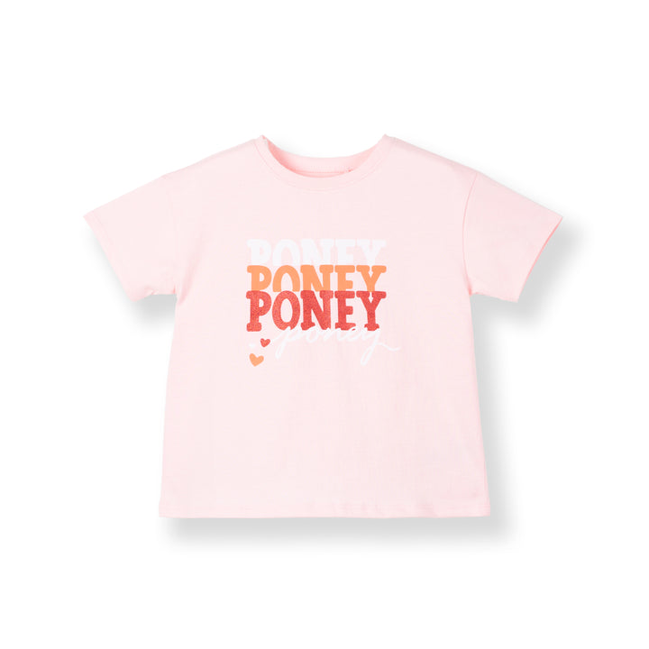 Poney Girls Pink Perfection Poney Logo Short Sleeve Tee