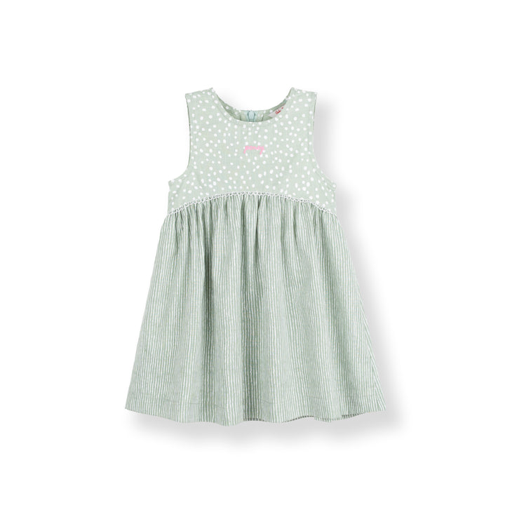 Poney Baby Girls Green Forest Shade Sleeveless Dress