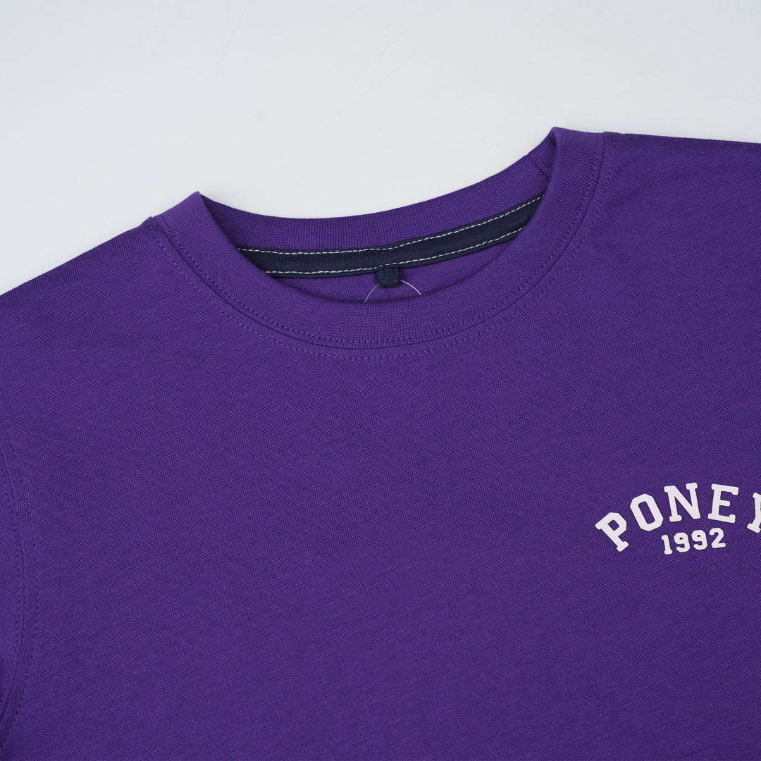 Poney Boys Indigo Purple Iconic Logo Short Sleeve Tee
