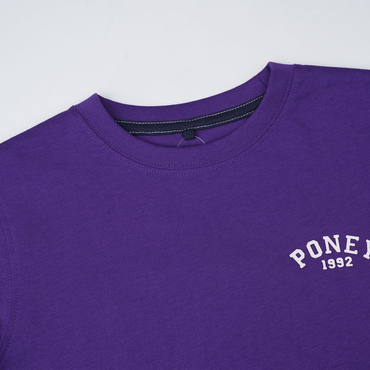 Poney Boys Indigo Purple Iconic Logo Short Sleeve Tee