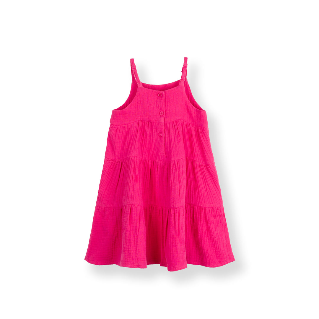 Poney Baby Girls Fuchsia Magenta Sleeveless Midi Dress