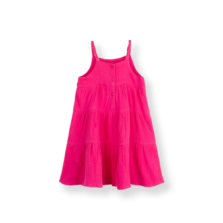 Poney Baby Girls Fuchsia Magenta Sleeveless Midi Dress