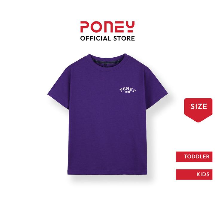 Poney Boys Indigo Purple Iconic Logo Short Sleeve Tee