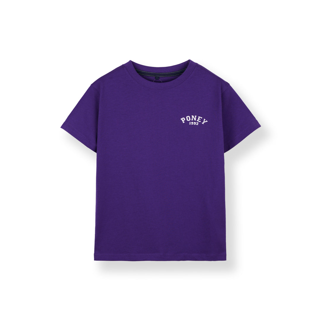Poney Boys Indigo Purple Iconic Logo Short Sleeve Tee
