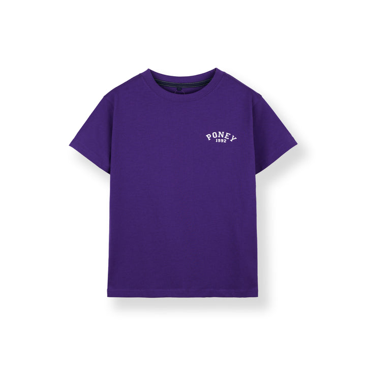 Poney Boys Indigo Purple Iconic Logo Short Sleeve Tee