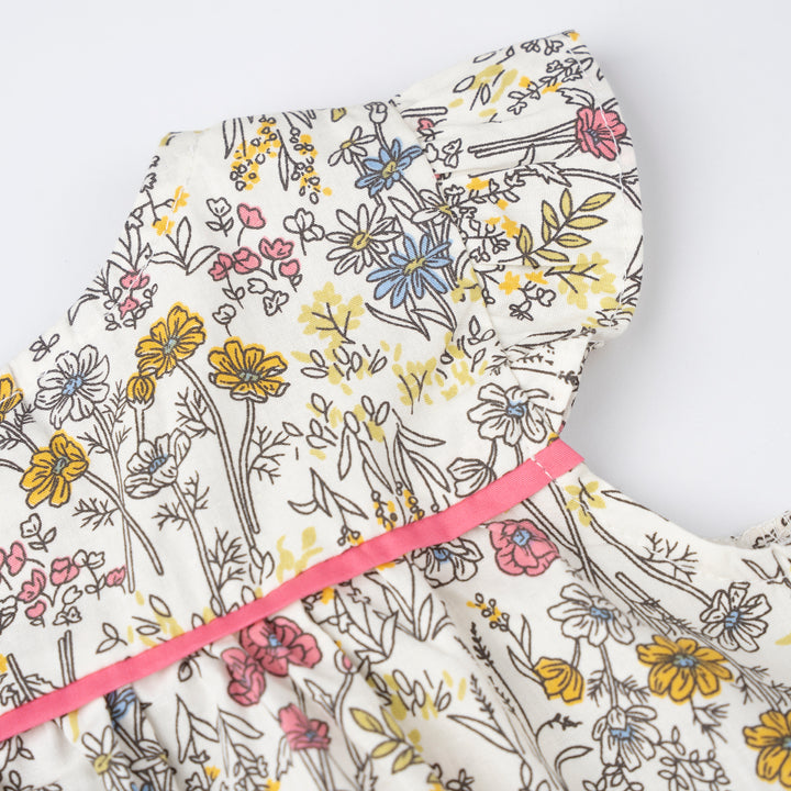 [NEW] Poney Girls Floral 3/4 Sleeve Maxi Dress