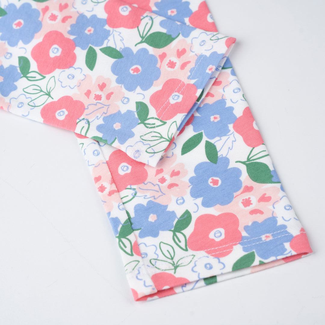 Poney Girls White Floral Fantasy Leggings