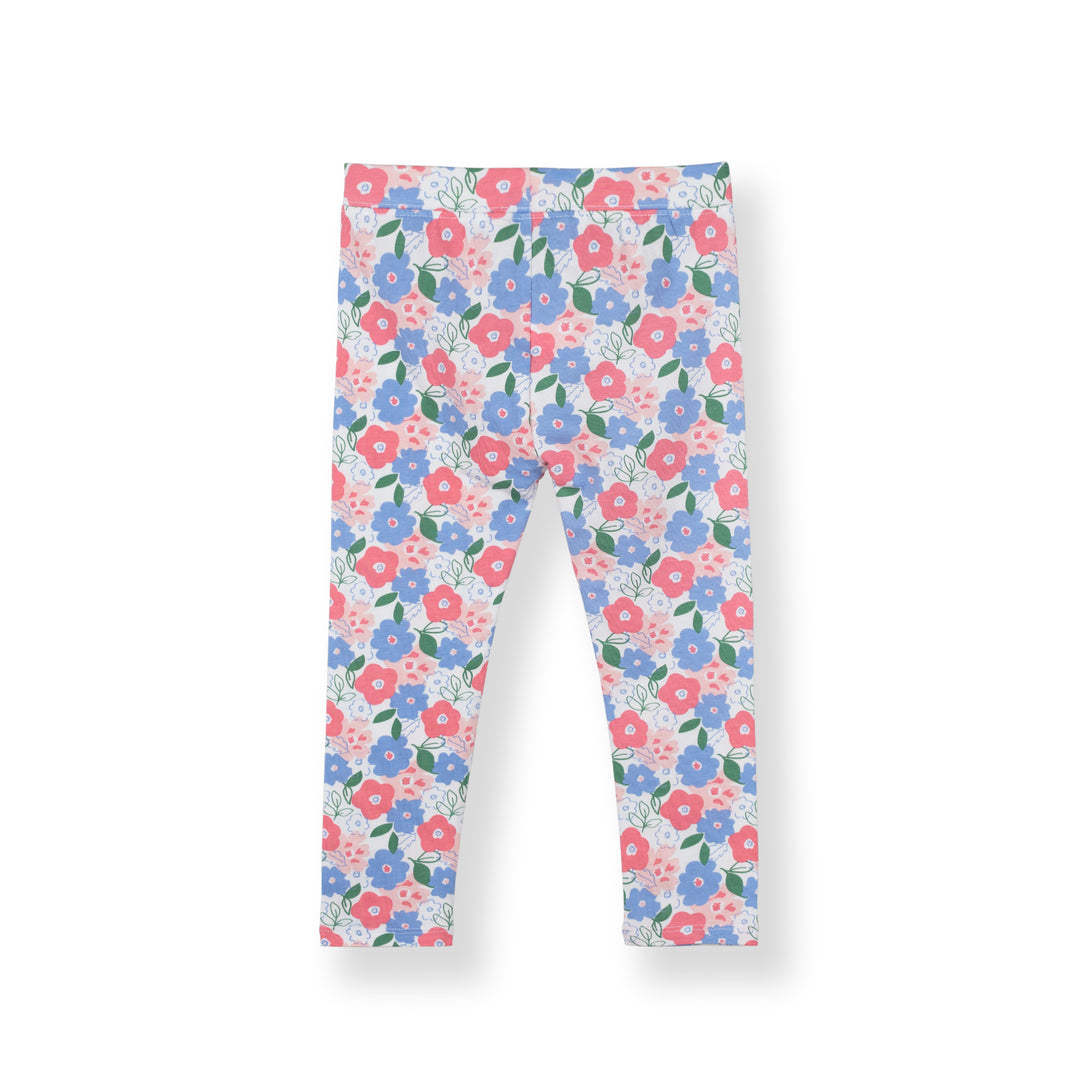 Poney Girls White Floral Fantasy Leggings