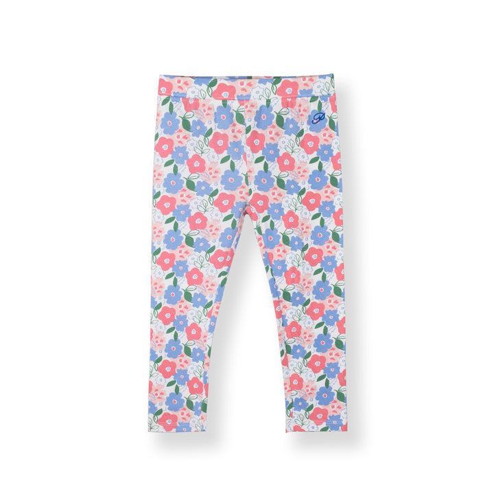 Poney Girls White Floral Fantasy Leggings