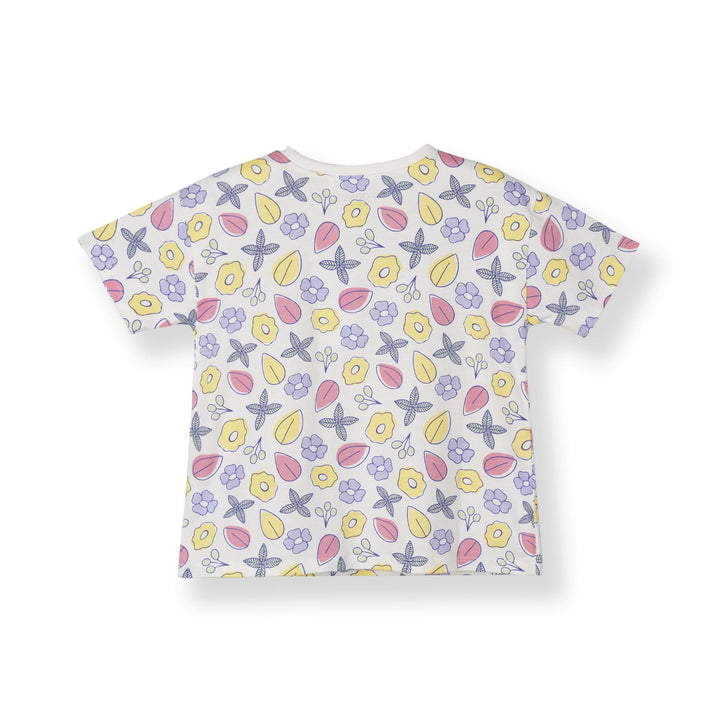 Poney Girls White Dreamy Garden Short Sleeve Tee