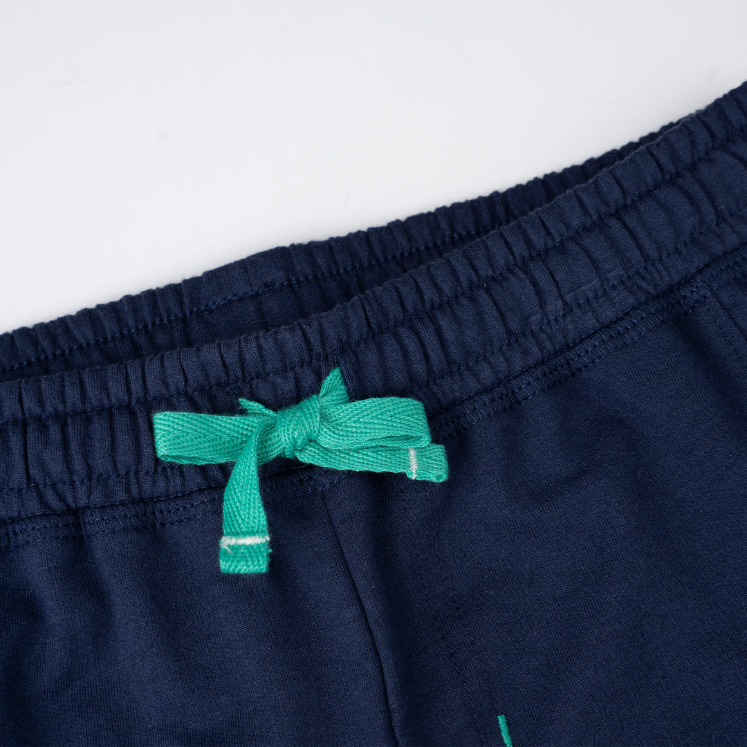 Poney Boys Pageant Blue Navy Poney Logo Bermuda