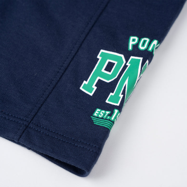 Poney Boys Pageant Blue Navy Poney Logo Bermuda