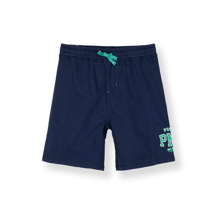 Poney Boys Pageant Blue Navy Poney Logo Bermuda