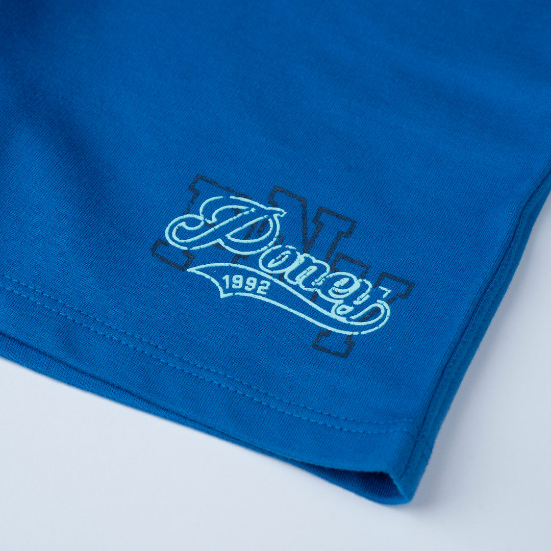 Poney Boys Imperial Blue Poney Logo Bermuda