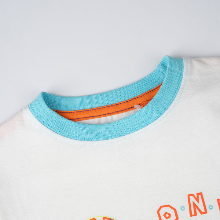 Poney Baby Boys White Jellyfish Friends Short Sleeve Tee