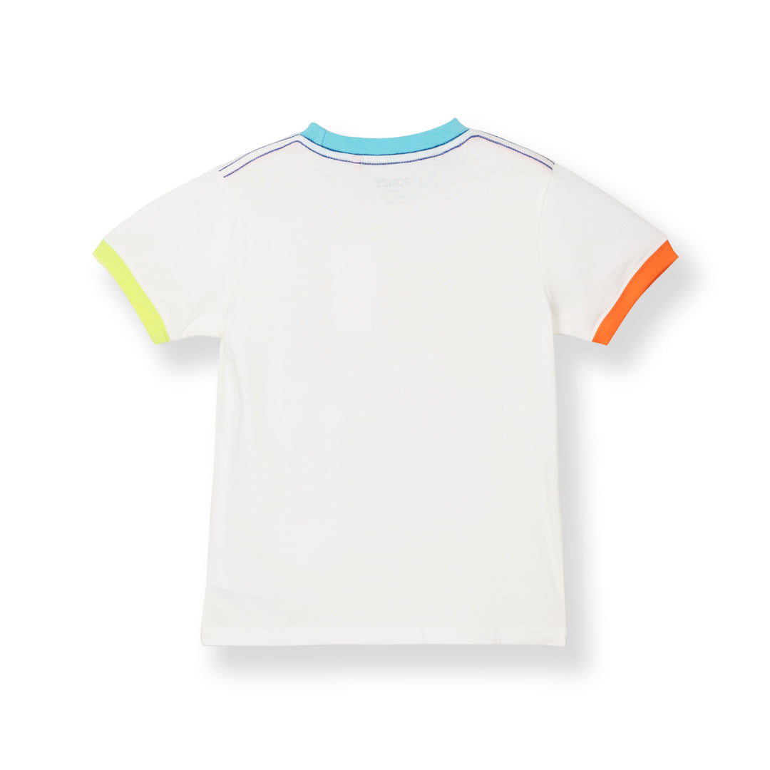 Poney Baby Boys White Jellyfish Friends Short Sleeve Tee