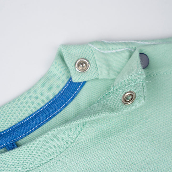 Poney Baby Boys Green Little Explorer Short Sleeve Tee