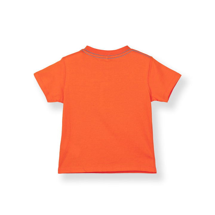 Poney Baby Boys Orange Summer Vibes Short Sleeve Tee