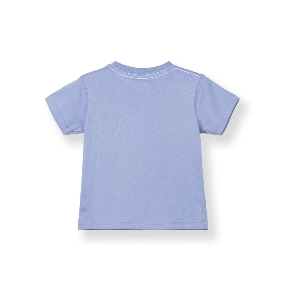 Poney Baby Boys Blue Sailboat Race Short Sleeve Tee