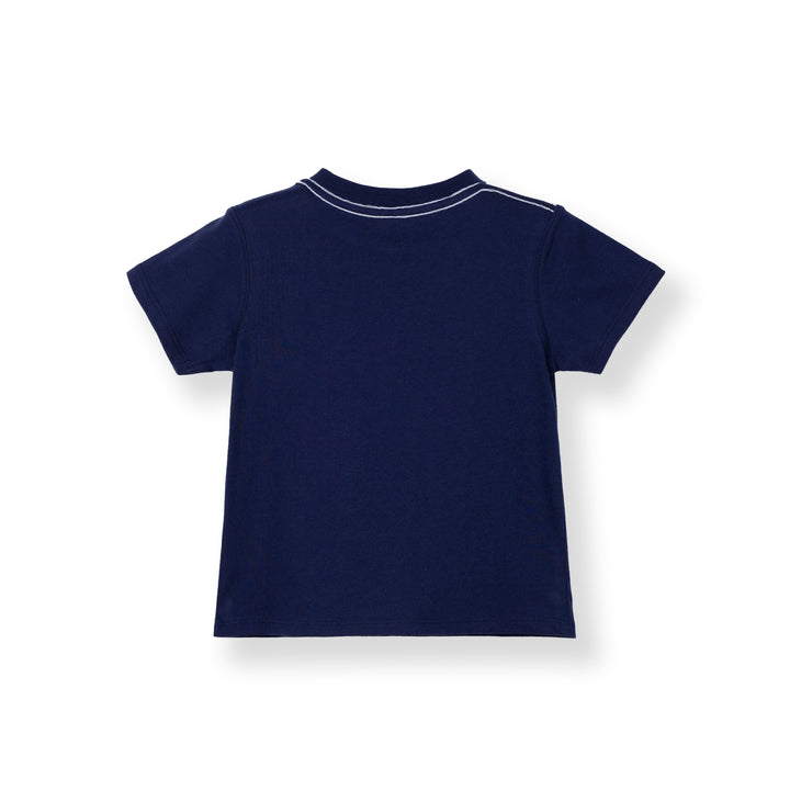 Poney Baby Boys Navy Shark Trio Squad! Short Sleeve Tee