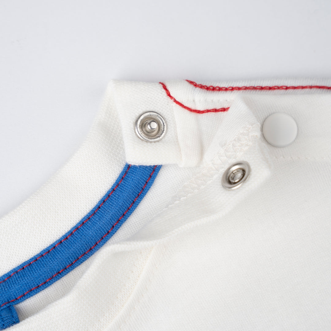 Poney Baby Boys White Cool Repeated 'PONEY' Graphic Short Sleeve Tee