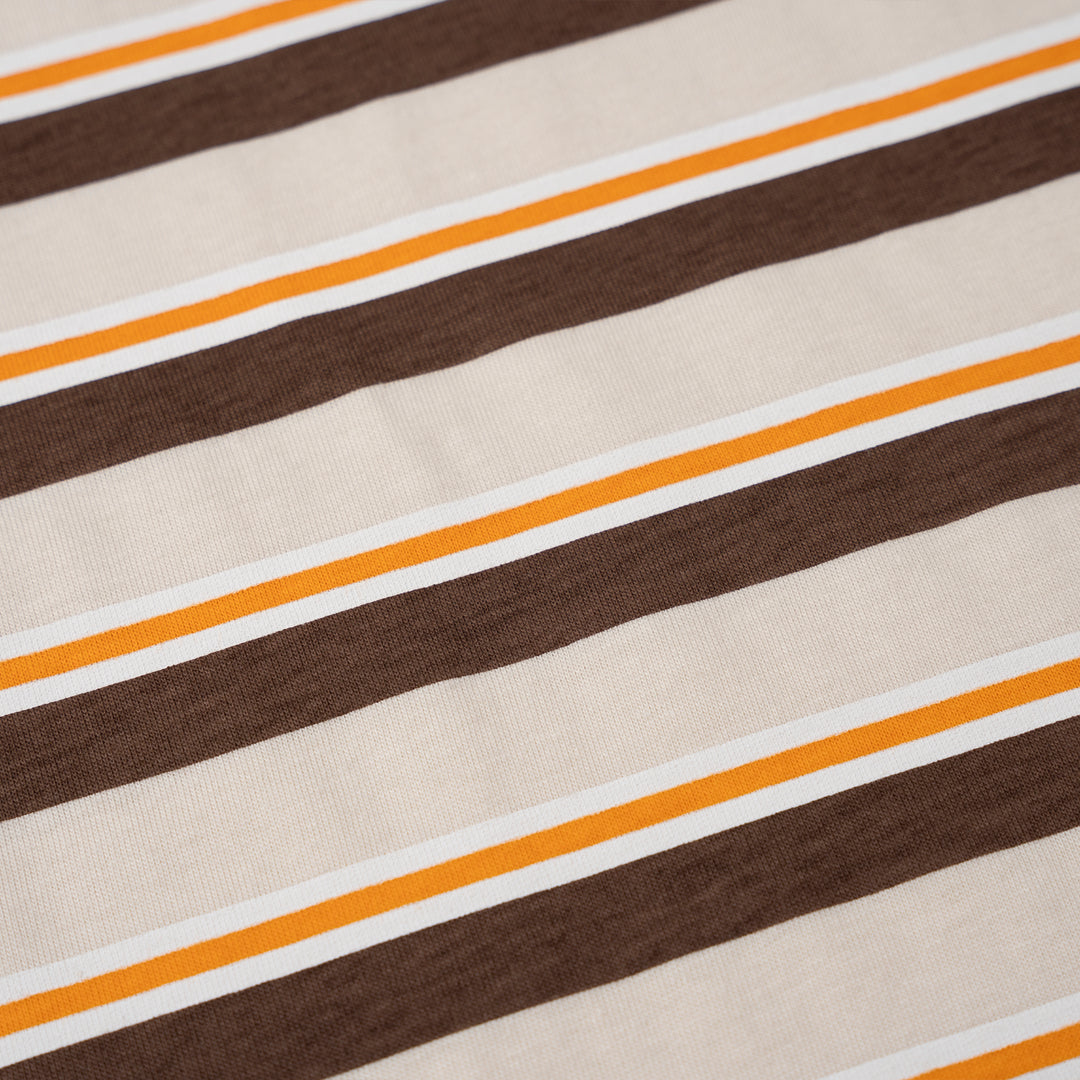 Brown Classic Striped Short Sleeve Tee
