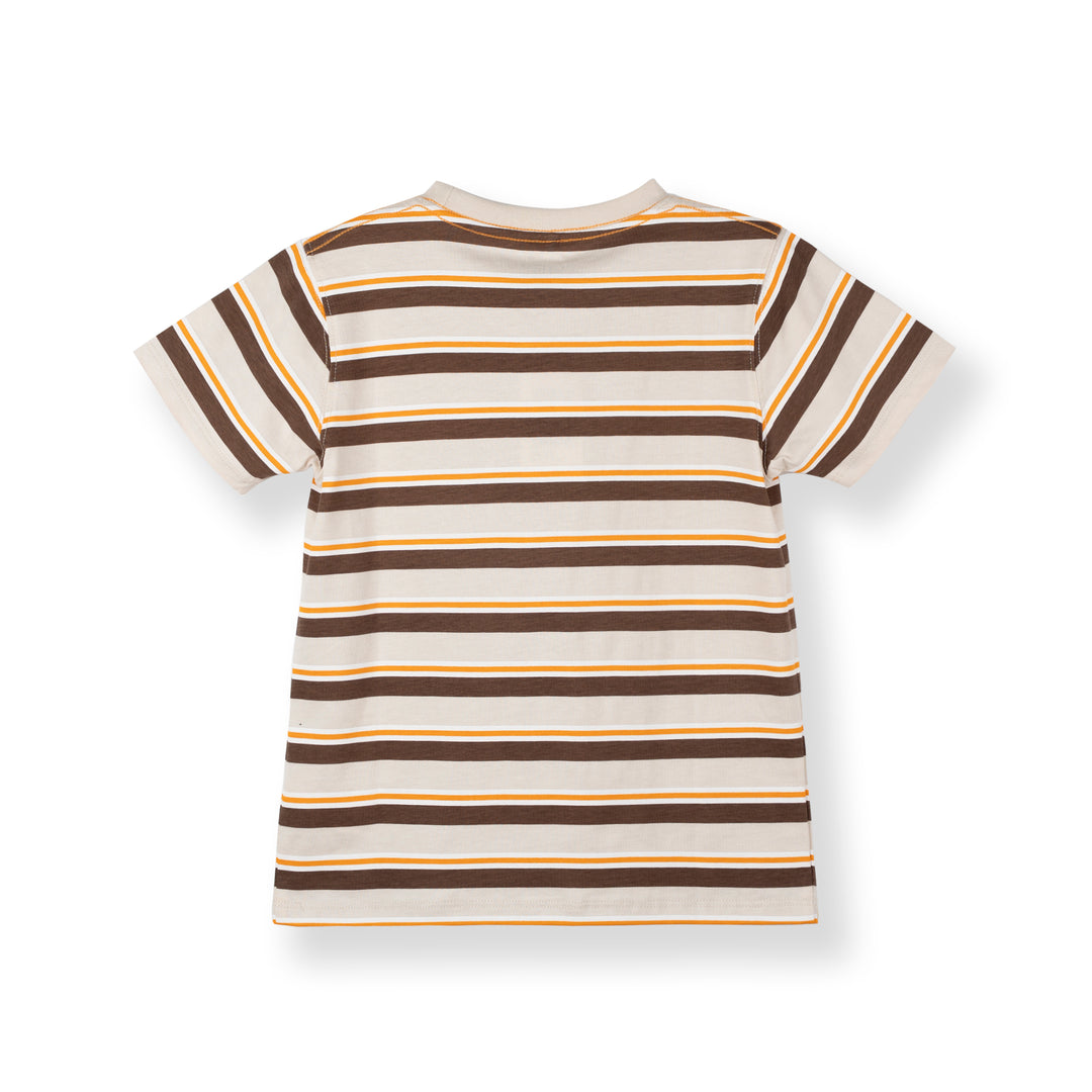 Brown Classic Striped Short Sleeve Tee
